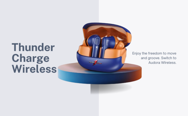 Thunder Charge Wireless TWS Earbuds – Fast Charging. Deep Bass. True Freedom