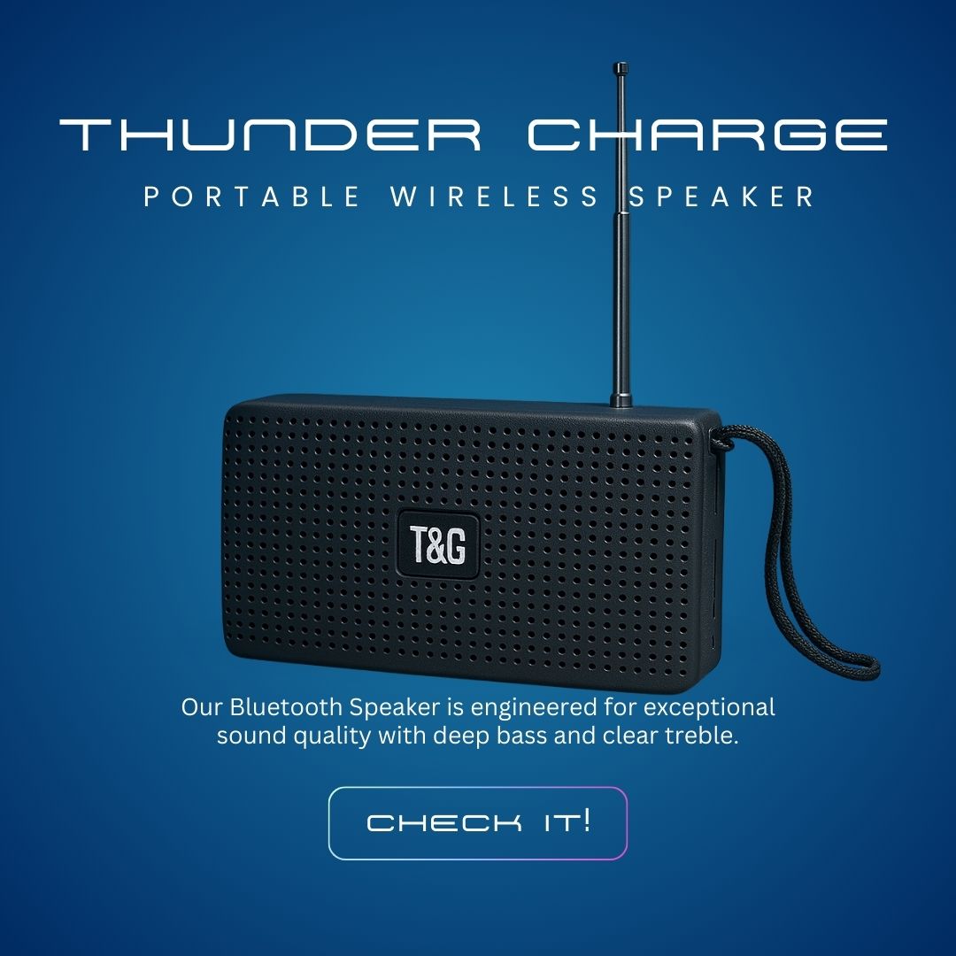 Thunder Charge Portable Wireless Bluetooth Speaker – Powerful Sound in Your Pocket