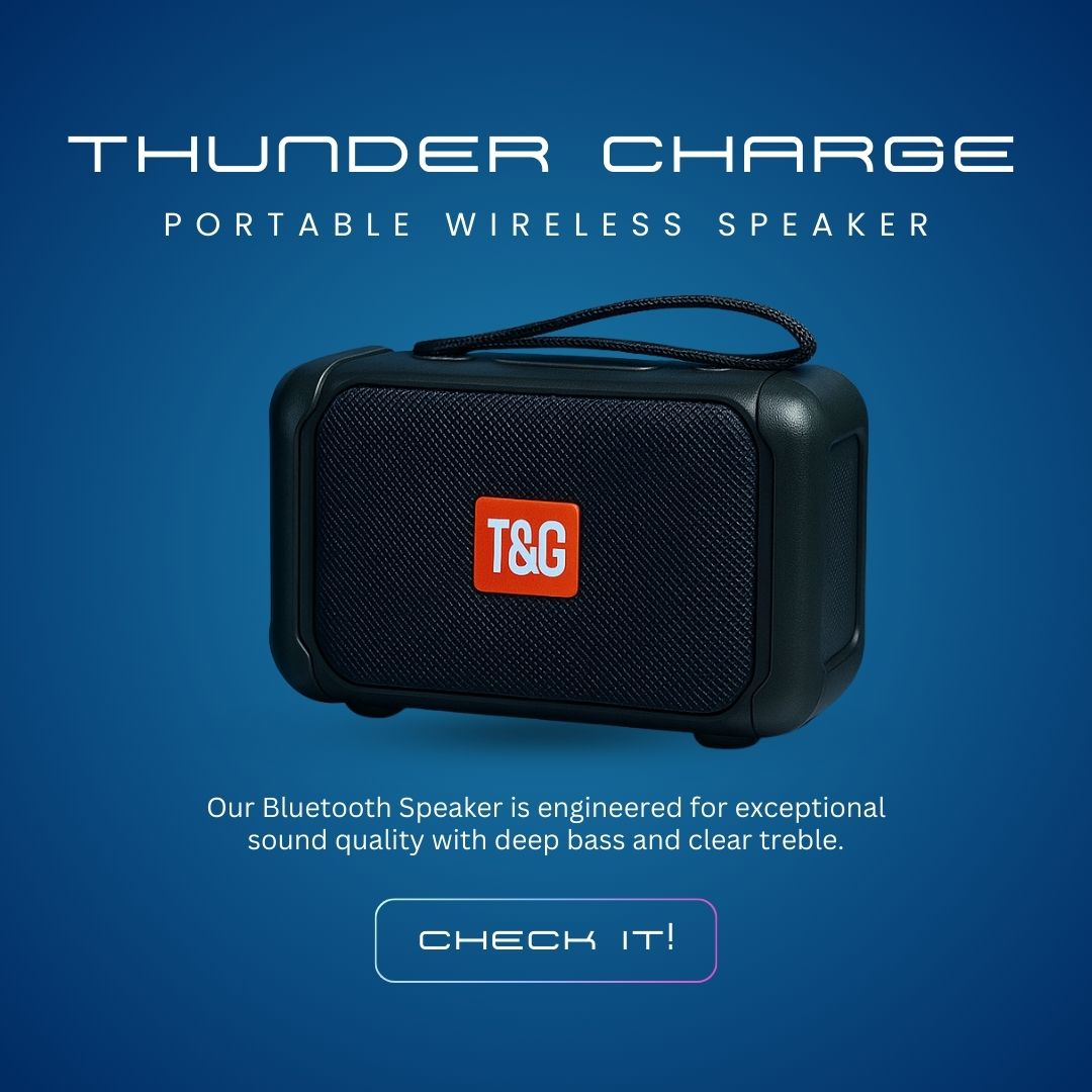 Thunder Charge Portable Wireless Bluetooth Speaker – Powerful Sound in Your Pocket