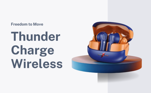 Thunder Charge Wireless TWS Earbuds – Fast Charging. Deep Bass. True Freedom